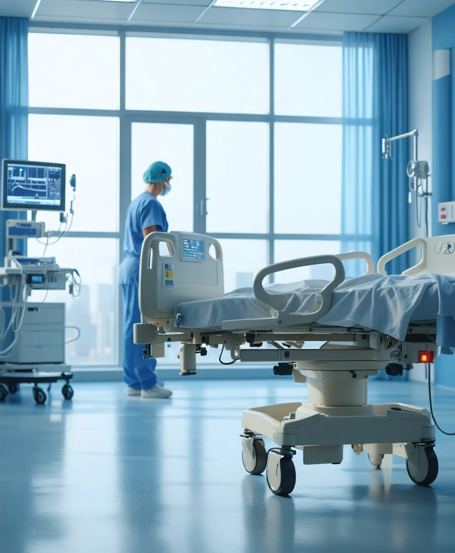 Hospital rehabilitation room filled with adaptive equipment