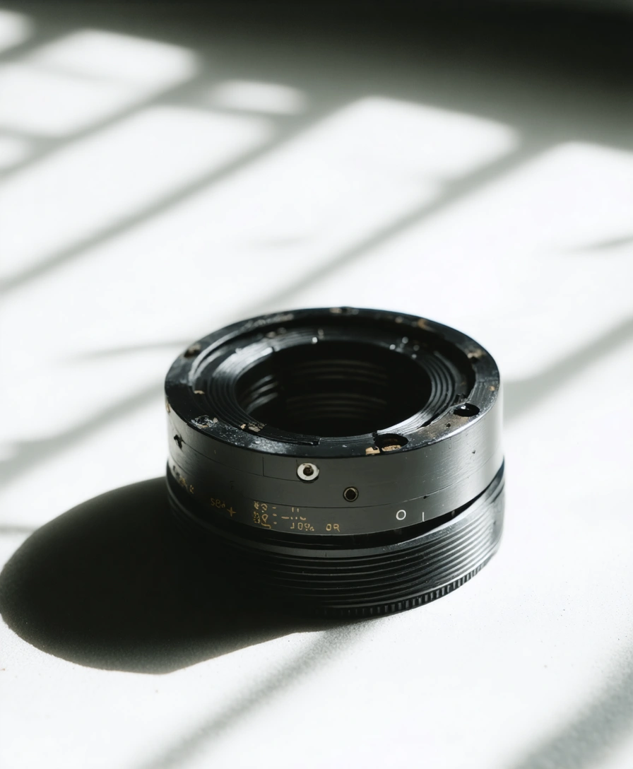 Close-up view of a defective product part under dramatic lighting