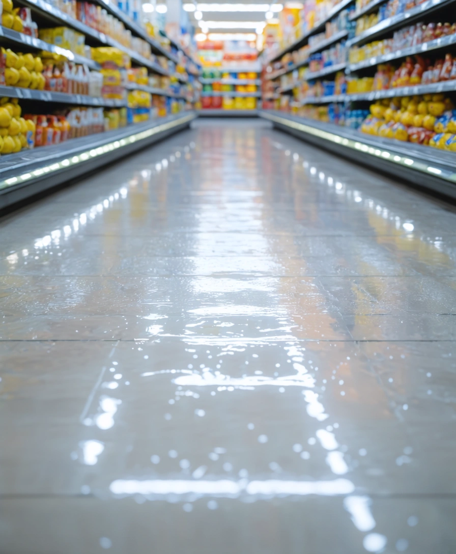 Modern commercial walkway with a subtly hazardous surface